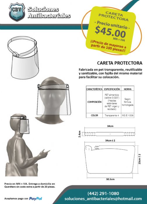 Careta protectora de pet